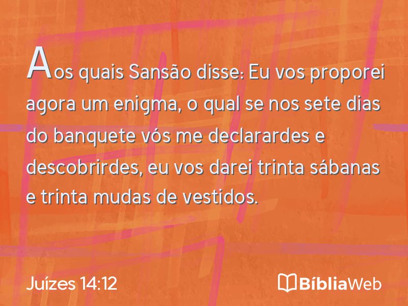 Juízes 14:12 em imagem para compartilhar