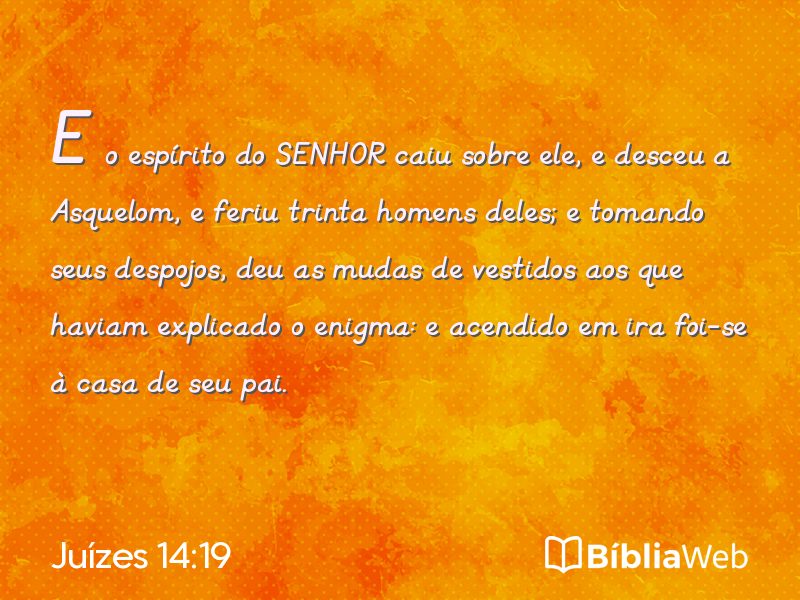 Juízes 14:19 em imagem para compartilhar
