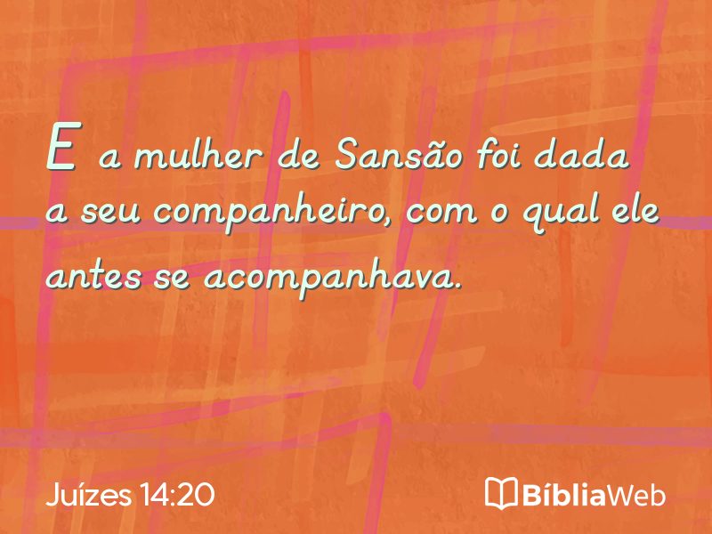 Juízes 14:20 em imagem para compartilhar