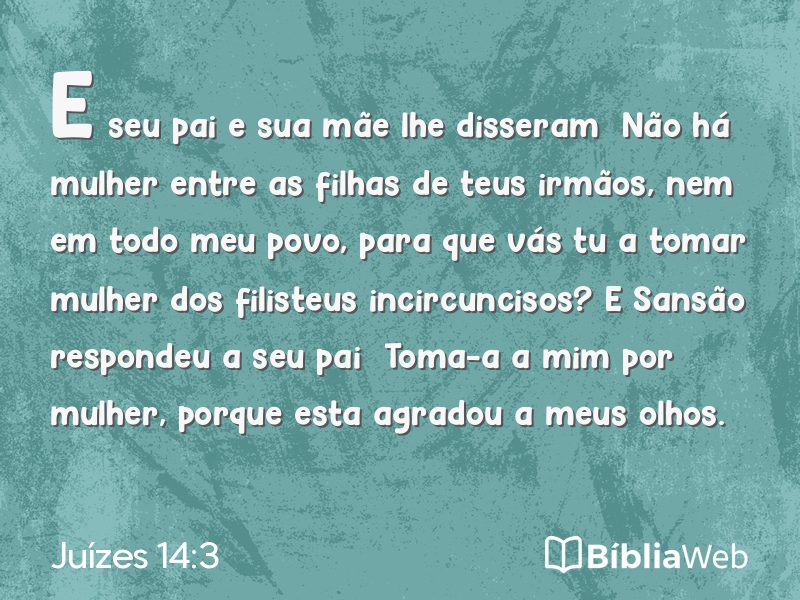 Juízes 14:3 em imagem para compartilhar