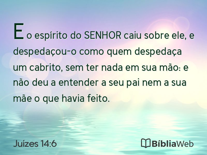 Juízes 14:6 em imagem para compartilhar