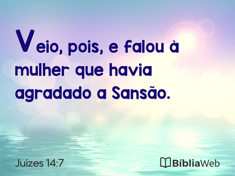 Juízes 14:7 em imagem para compartilhar