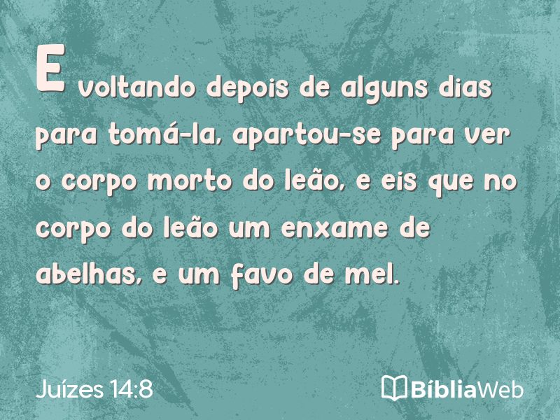 Juízes 14:8 em imagem para compartilhar