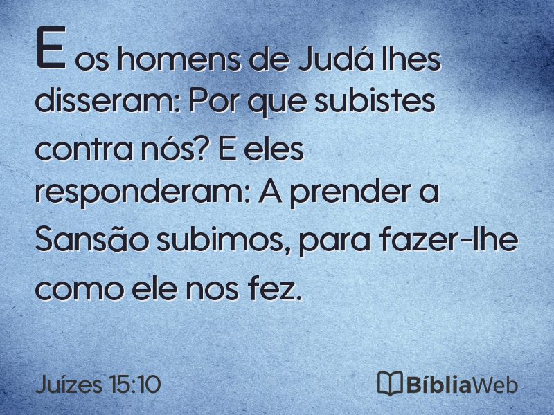 Juízes 15:10 em imagem para compartilhar