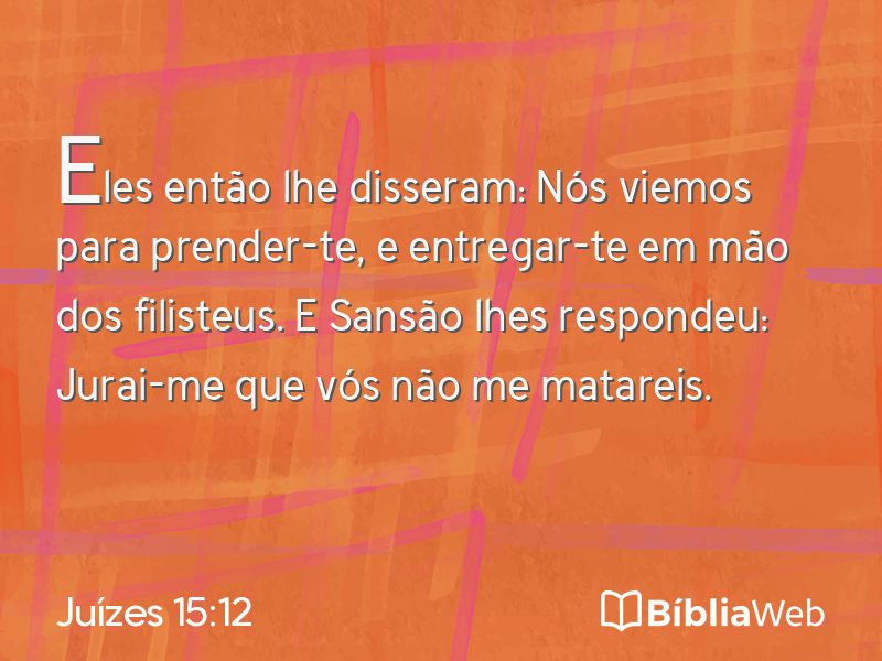 Juízes 15:12 em imagem para compartilhar