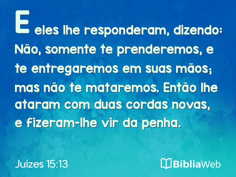 Juízes 15:13 em imagem para compartilhar
