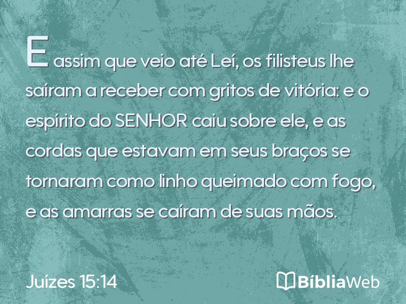 Juízes 15:14 em imagem para compartilhar
