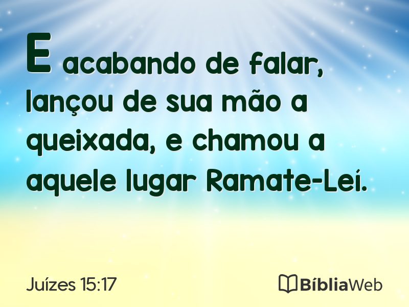 Juízes 15:17 em imagem para compartilhar