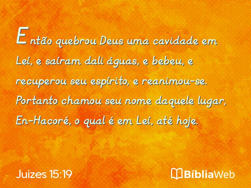 Juízes 15:19 em imagem para compartilhar