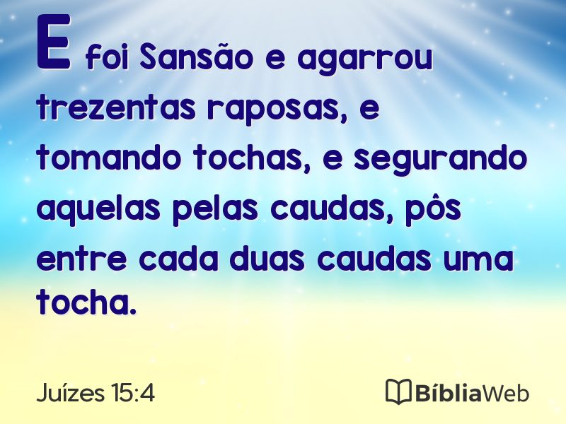 Juízes 15:4 em imagem para compartilhar