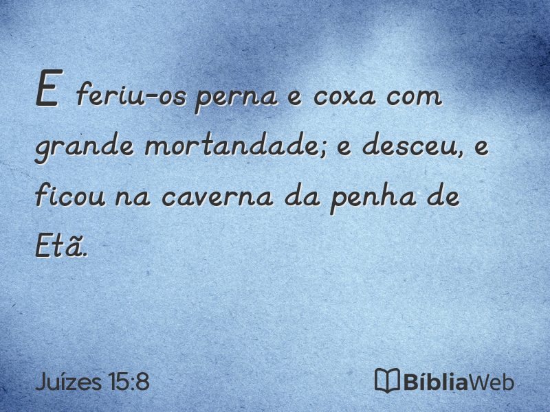 Juízes 15:8 em imagem para compartilhar