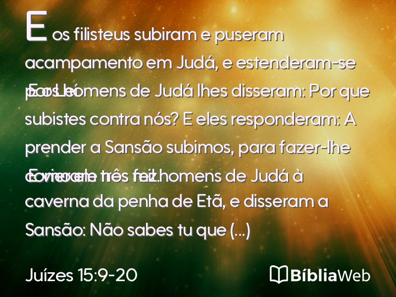 Juízes 15:9-20 em imagem para compartilhar