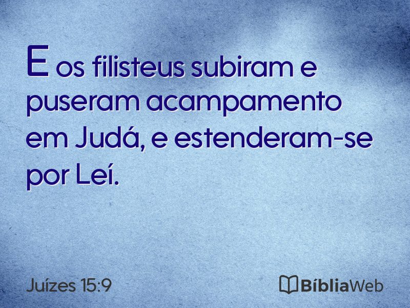 Juízes 15:9 em imagem para compartilhar