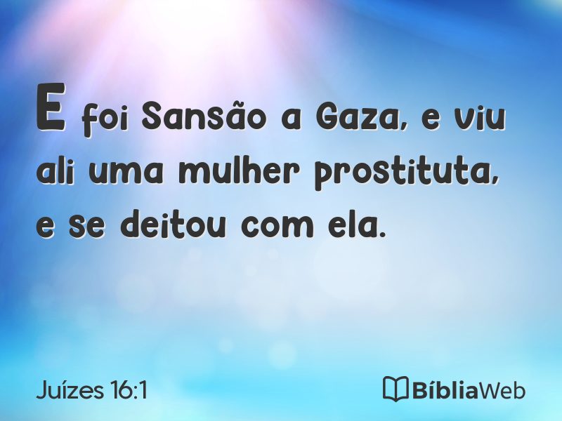 Juízes 16:1 em imagem para compartilhar