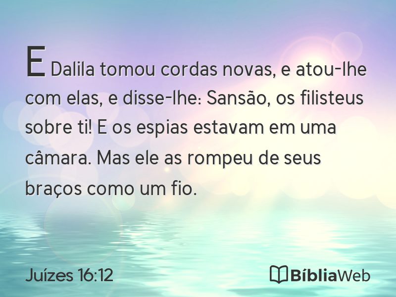 Juízes 16:12 em imagem para compartilhar