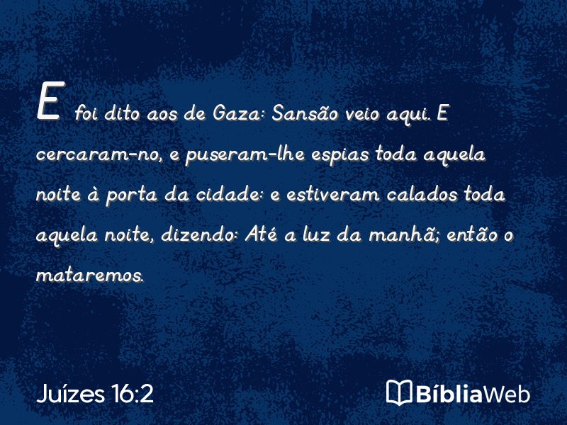 Juízes 16:2 em imagem para compartilhar