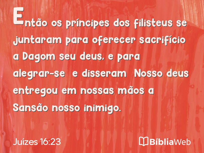 Juízes 16:23 em imagem para compartilhar
