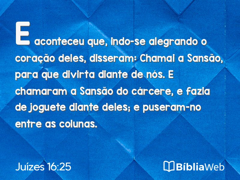 Juízes 16:25 em imagem para compartilhar