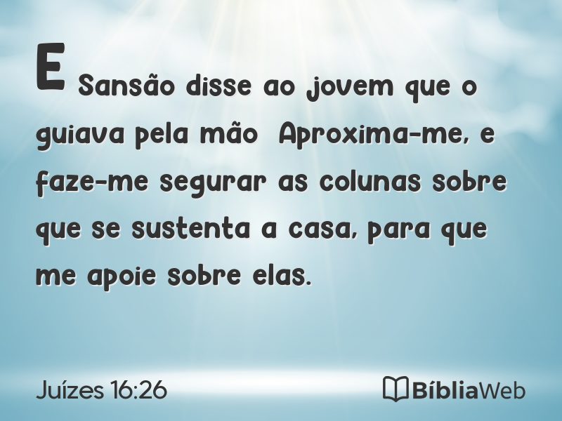 Juízes 16:26 em imagem para compartilhar