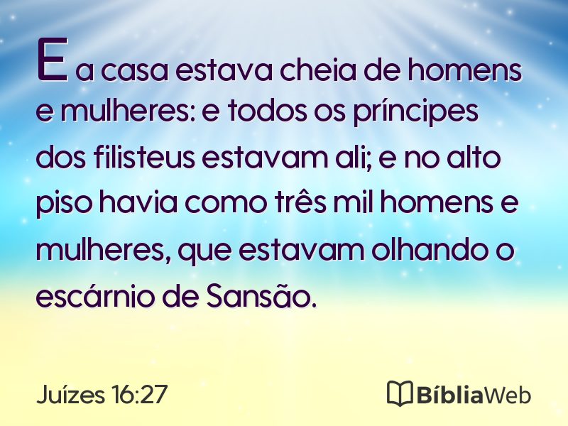 Juízes 16:27 em imagem para compartilhar