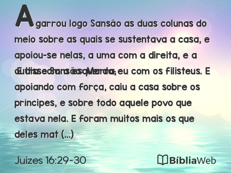 Juízes 16:29-30 em imagem para compartilhar