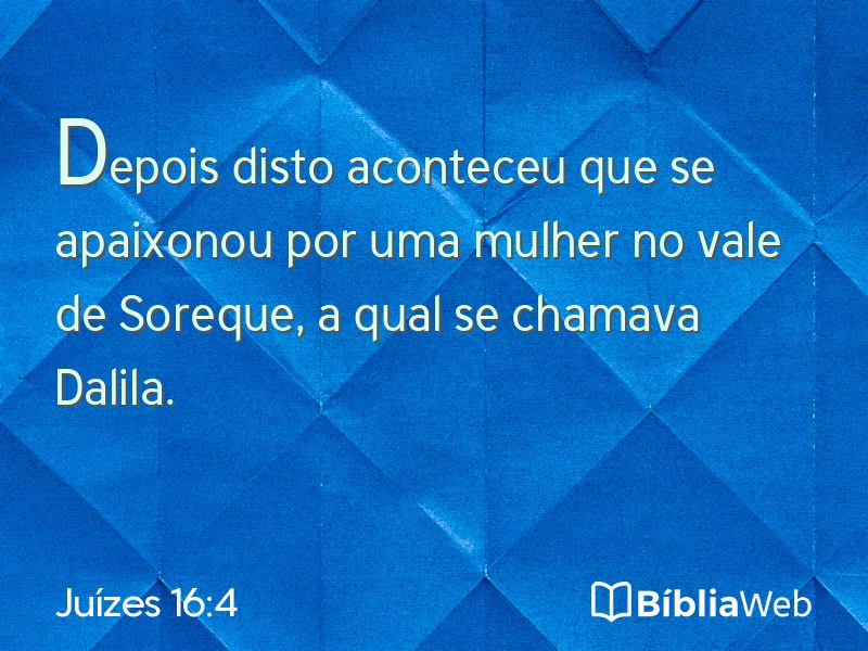 Juízes 16:4 em imagem para compartilhar