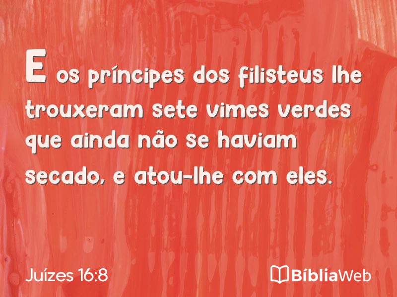 Juízes 16:8 em imagem para compartilhar