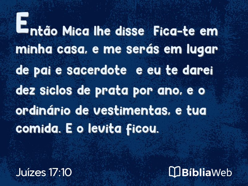 Juízes 17:10 em imagem para compartilhar