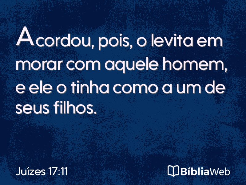 Juízes 17:11 em imagem para compartilhar