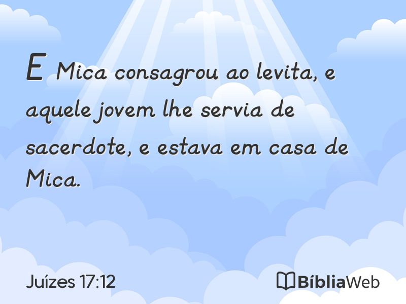 Juízes 17:12 em imagem para compartilhar