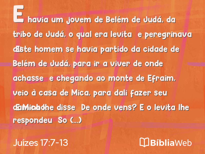 Juízes 17:7-13 em imagem para compartilhar