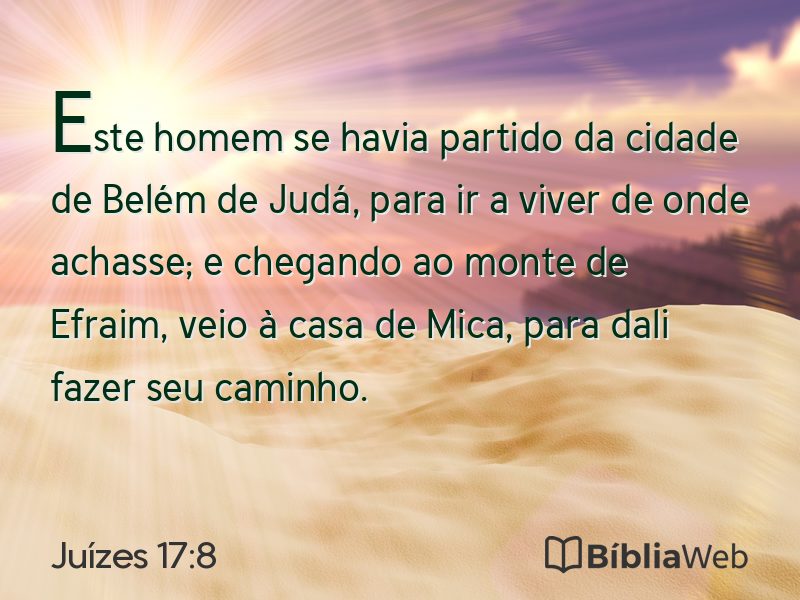 Juízes 17:8 em imagem para compartilhar