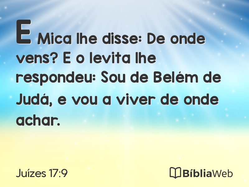 Juízes 17:9 em imagem para compartilhar