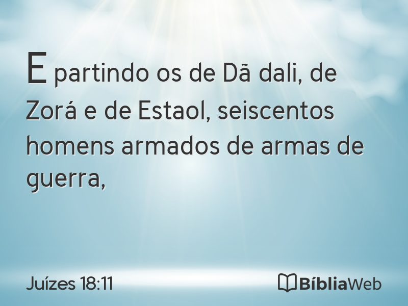 Juízes 18:11 em imagem para compartilhar