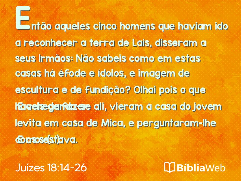 Juízes 18:14-26 em imagem para compartilhar
