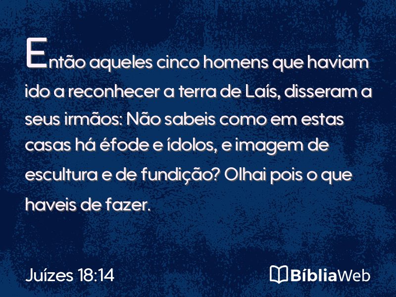 Juízes 18:14 em imagem para compartilhar