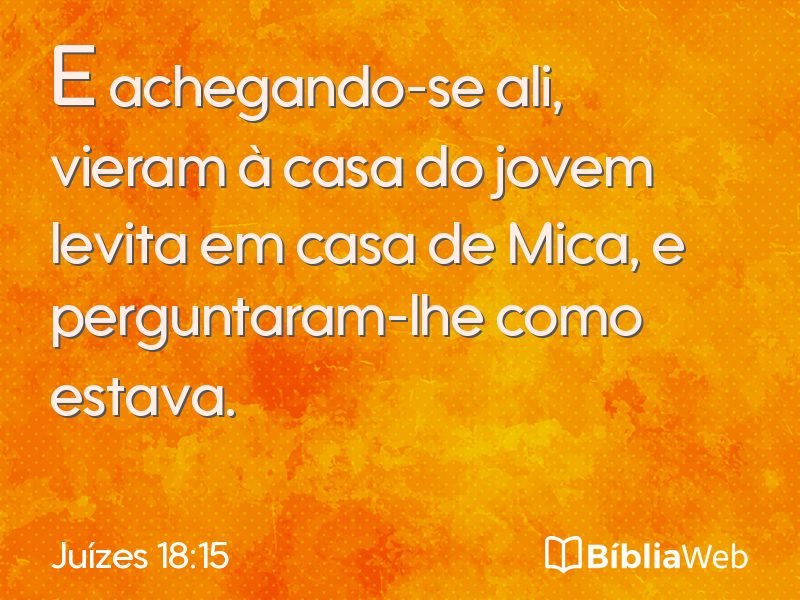 Juízes 18:15 em imagem para compartilhar