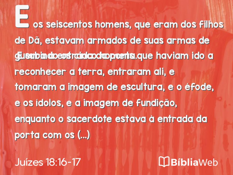 Juízes 18:16-17 em imagem para compartilhar