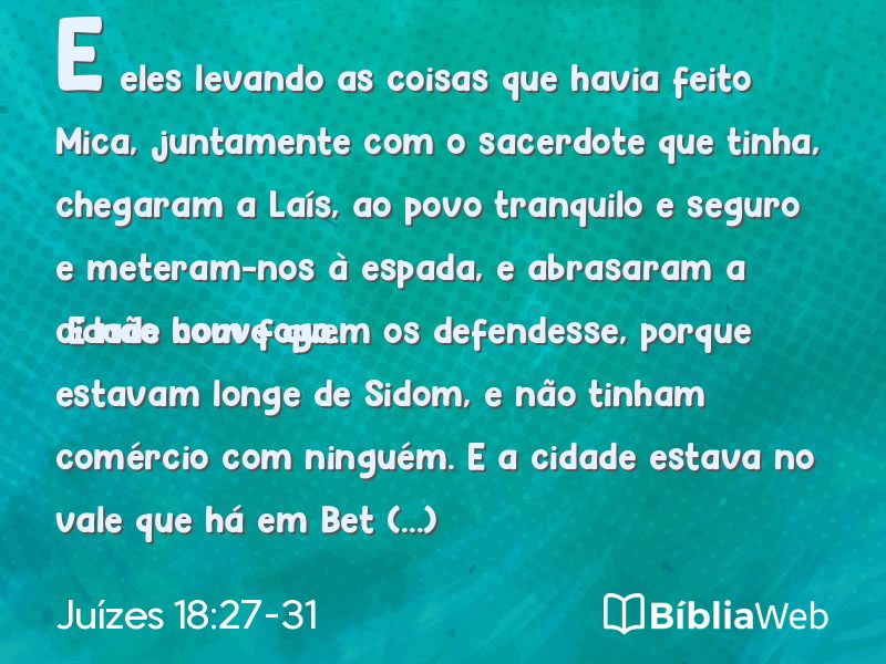 Juízes 18:27-31 em imagem para compartilhar