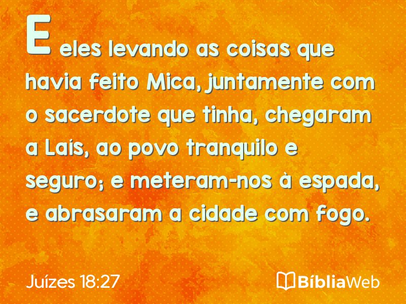 Juízes 18:27 em imagem para compartilhar