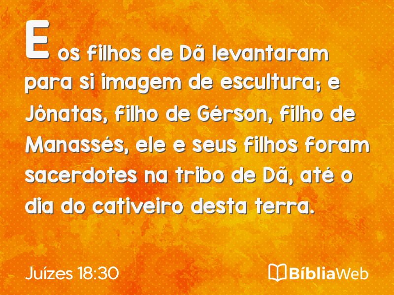 Juízes 18:30 em imagem para compartilhar