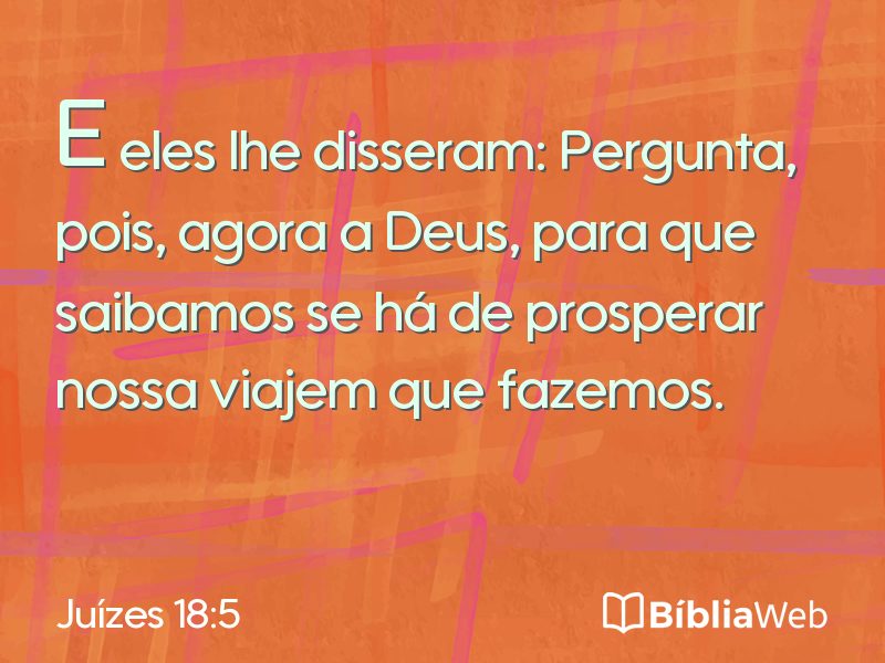 Juízes 18:5 em imagem para compartilhar