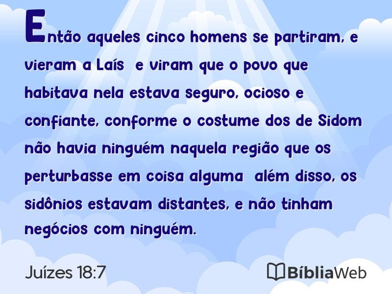 Juízes 18:7 em imagem para compartilhar