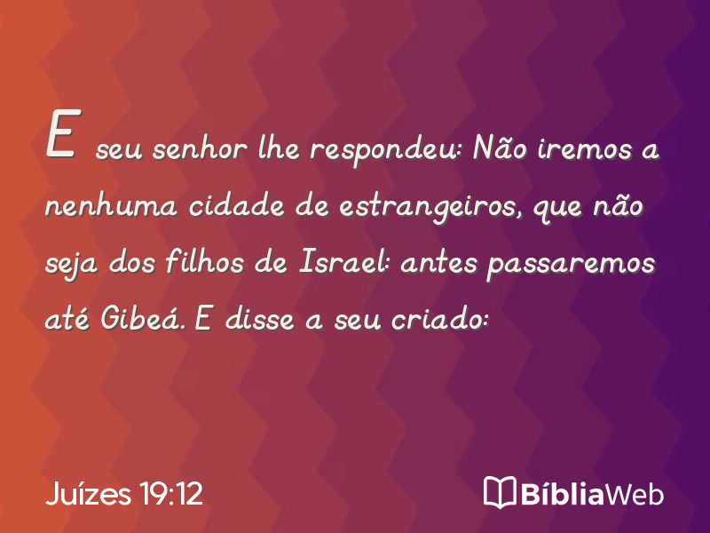 Juízes 19:12 em imagem para compartilhar