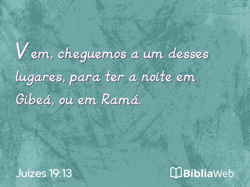 Juízes 19:13 em imagem para compartilhar