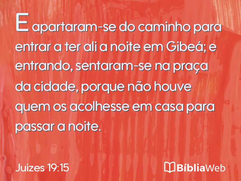 Juízes 19:15 em imagem para compartilhar