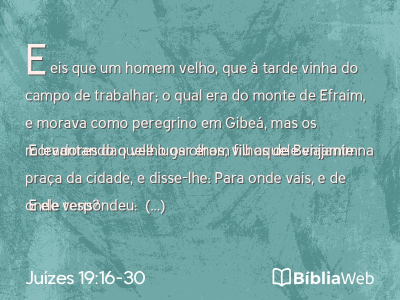 Juízes 19:16-30 em imagem para compartilhar