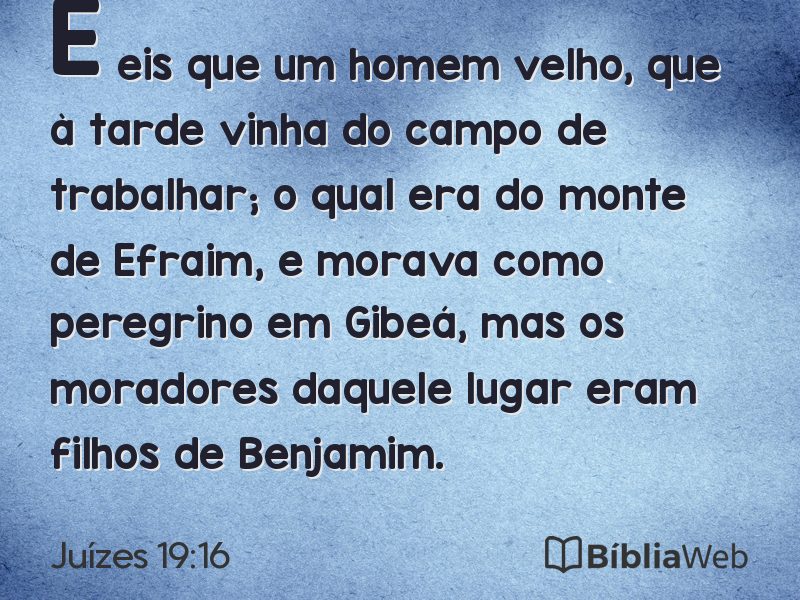 Juízes 19:16 em imagem para compartilhar