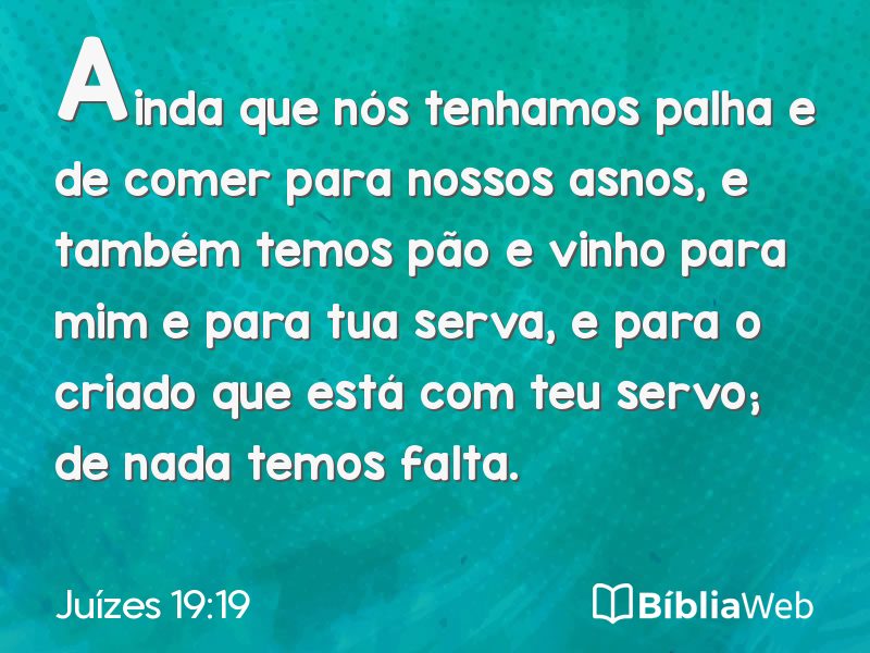 Juízes 19:19 em imagem para compartilhar