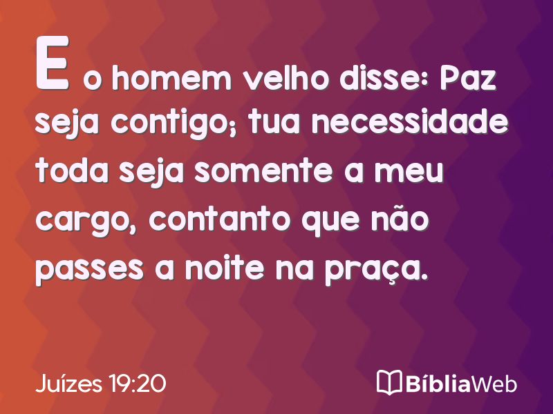 Juízes 19:20 em imagem para compartilhar
